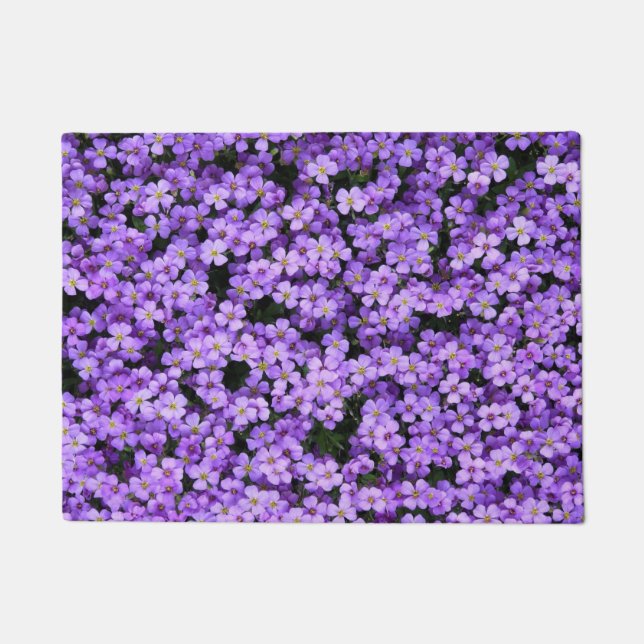 Felpudo Flores violetas - Primavera (Anverso)