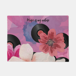 Felpudo Flores y vinilo