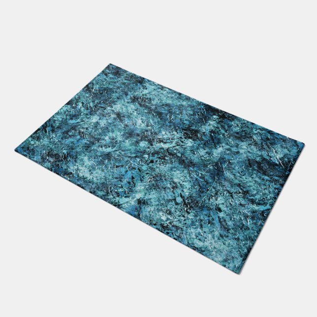 Felpudo Floresta azul pauma nevasca ou vidro trincado (Angular)