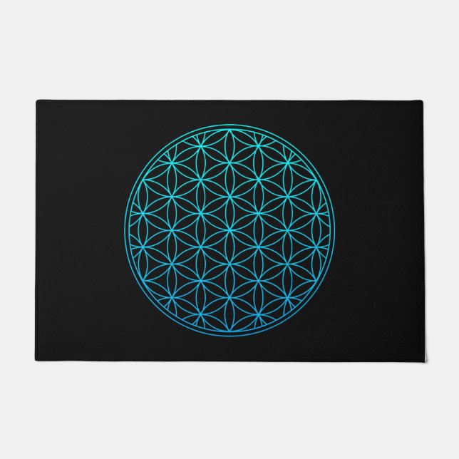Felpudo flower of life sacred geometry symbol ancient zen  (Anverso)