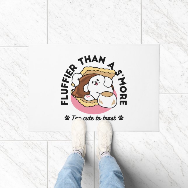 Felpudo Fluffier Tha S’more - Perro y bollo de postre (Interior)