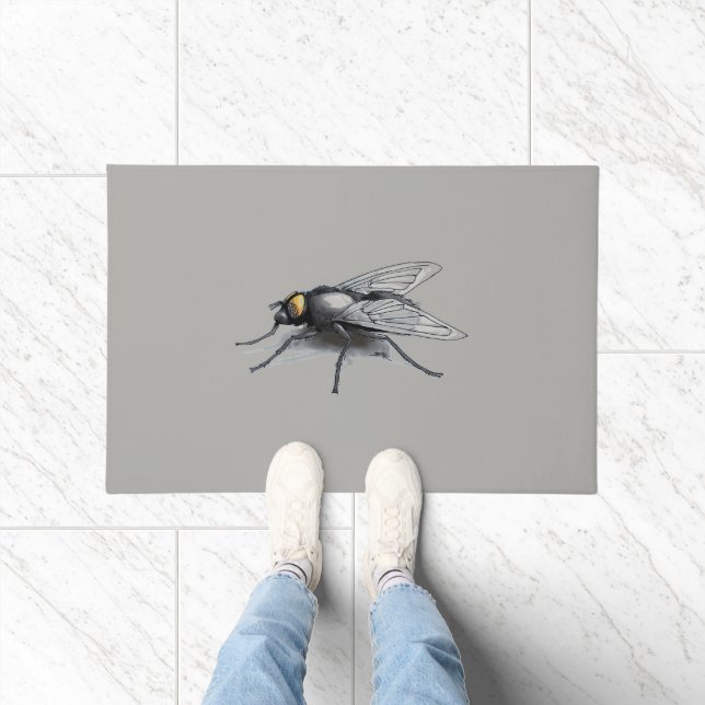 Felpudo Fly Buddy Gris Doormat (Interior)