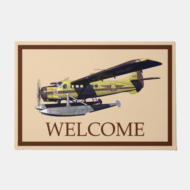 Felpudo Flying Moose Aviation de Havilland Otter - Bienven (Anverso)