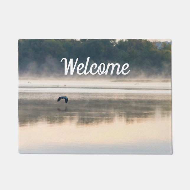Felpudo Foggy Morning Flight Welcome Doormat (Anverso)