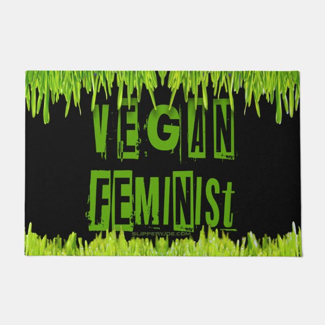 Felpudo Folleto de la hierba feminista de SlipperyJoe (Anverso)