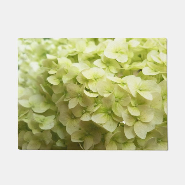 Felpudo Fondo blanco de la flor del Hydrangea (Anverso)