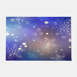 Felpudo Fondo brillante del copo de nieve del navidad