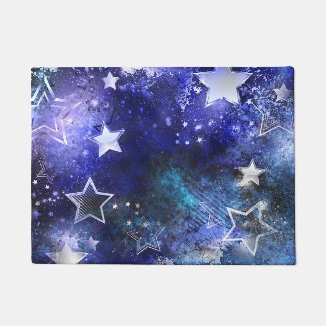 Felpudo Fondo espacial con estrellas (Anverso)