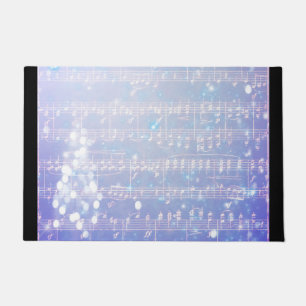 Felpudo Fondo musical de navidad vintage - Azul