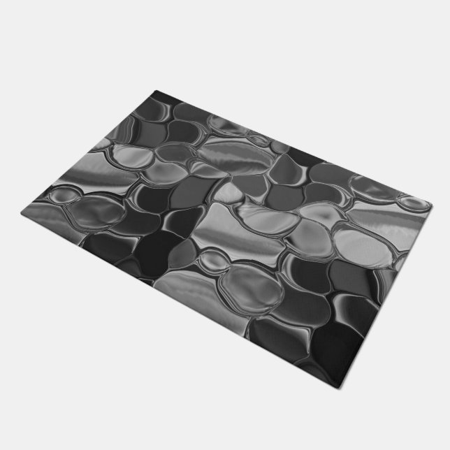 Felpudo Formas grises claras y redondeadas oscuras. (Angular)