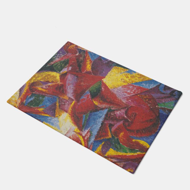 Felpudo Formas plásticas de un caballo - Umberto Boccioni (Angular)