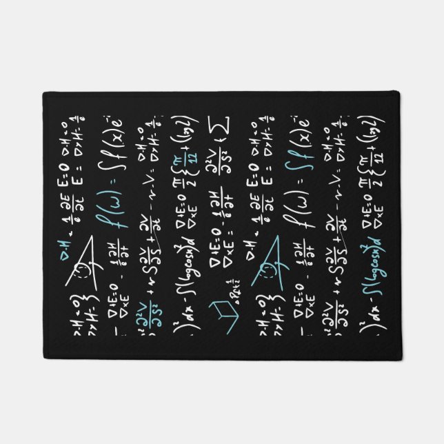 Felpudo Fórmulas matemáticas profesor de física de matemát (Anverso)