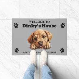 Felpudo Foto de Bulldog Cute Labrador