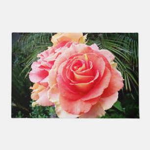 Felpudo Foto de cierre suave rosa rosa y moderna
