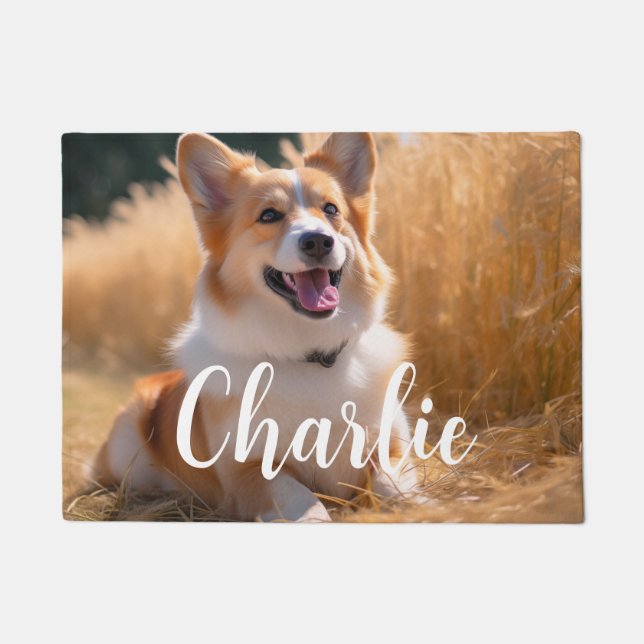 Felpudo Foto de mascota personalizada (Anverso)