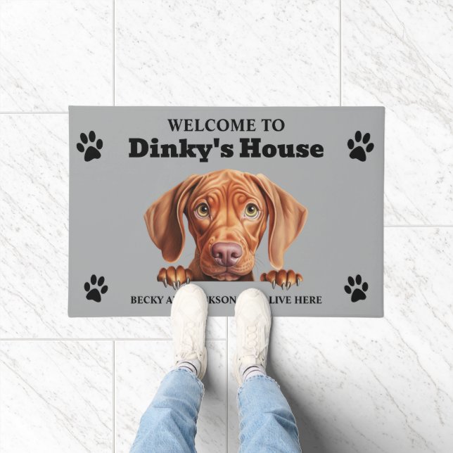 Felpudo Foto de perro de Cute Vizsla (Interior)