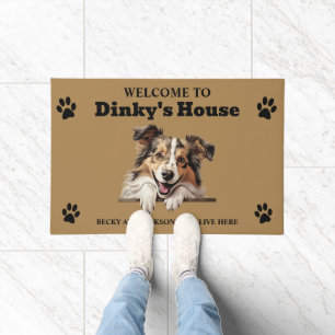 Felpudo Foto de perro lindo Shetland Sheepdog