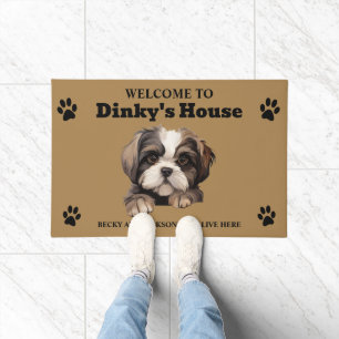 Felpudo Foto de perro Shih Tzu lindo