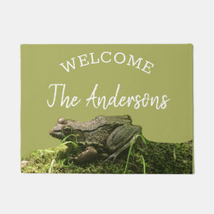 Felpudo Foto personalizada Foto verde bienvenida Mat Doorm