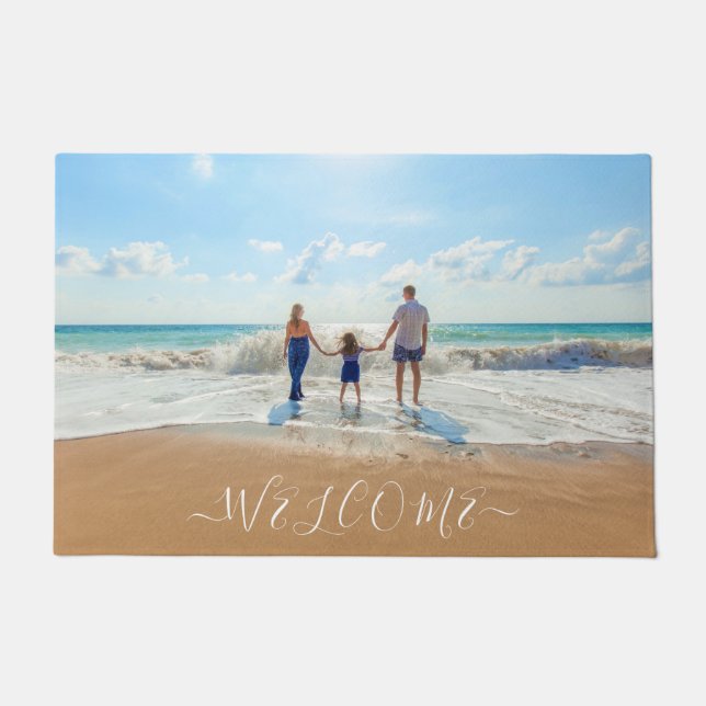 Felpudo Foto personalizado Doormat Your Own Design Welcome (Anverso)