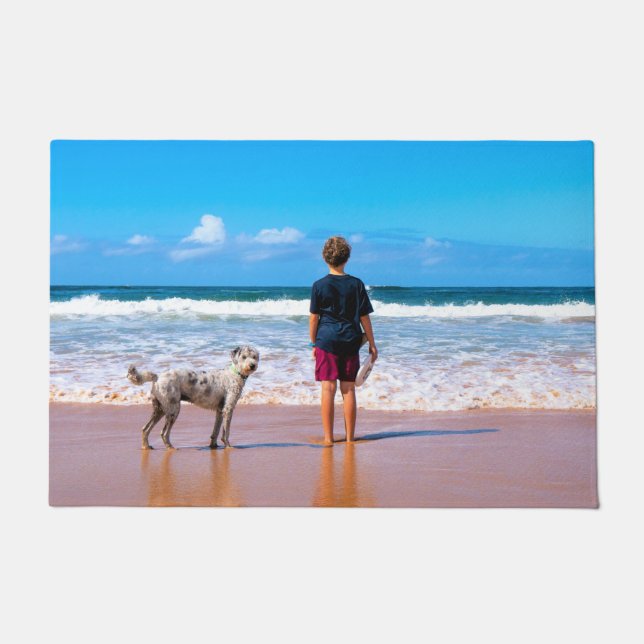 Felpudo Foto personalizado - Tu propio diseño - Amo a mi M (Anverso)