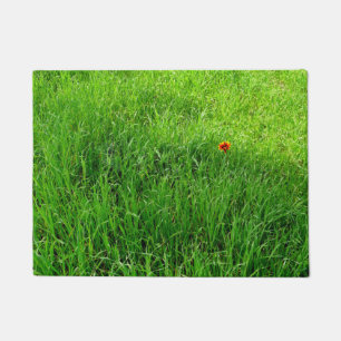 Felpudo Fotografía de hierba verde