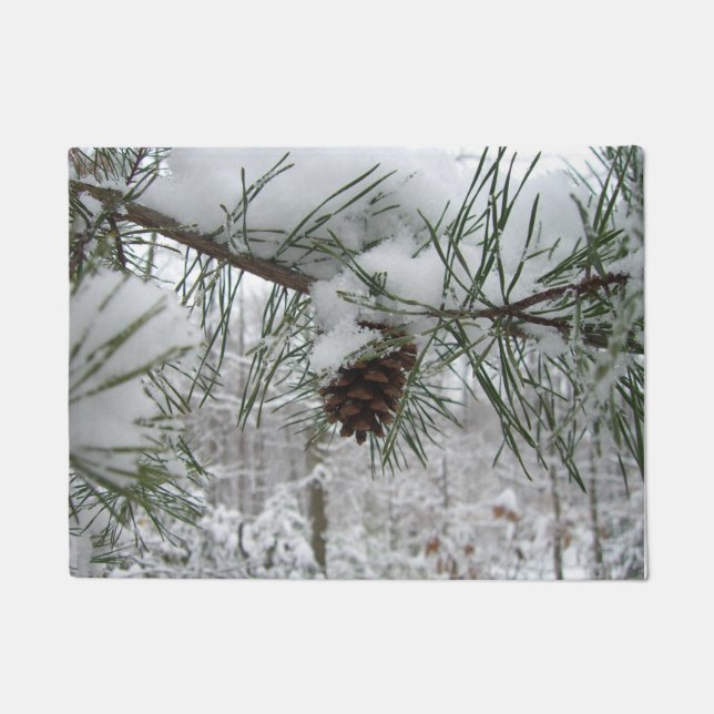 Felpudo Fotografía de la naturaleza del invierno de la ram (Anverso)