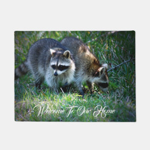 Felpudo Fotografía de Raccoons en