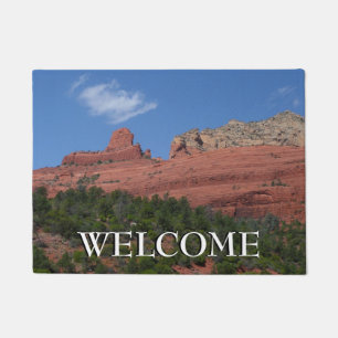 Felpudo Fotografía de Steamboat Rock en Sedona Arizona