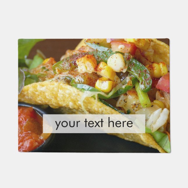 Felpudo fotografía mexicana deliciosa del Tacos (Anverso)