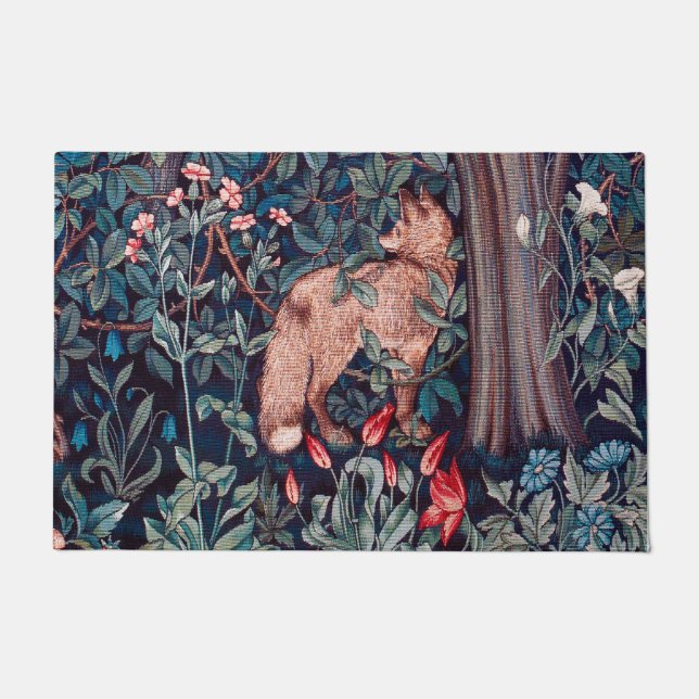 Felpudo Fox en el bosque, William Morris (Anverso)