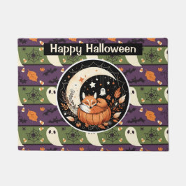 Felpudo Fox otoñal personalizada con fantasmas tristes