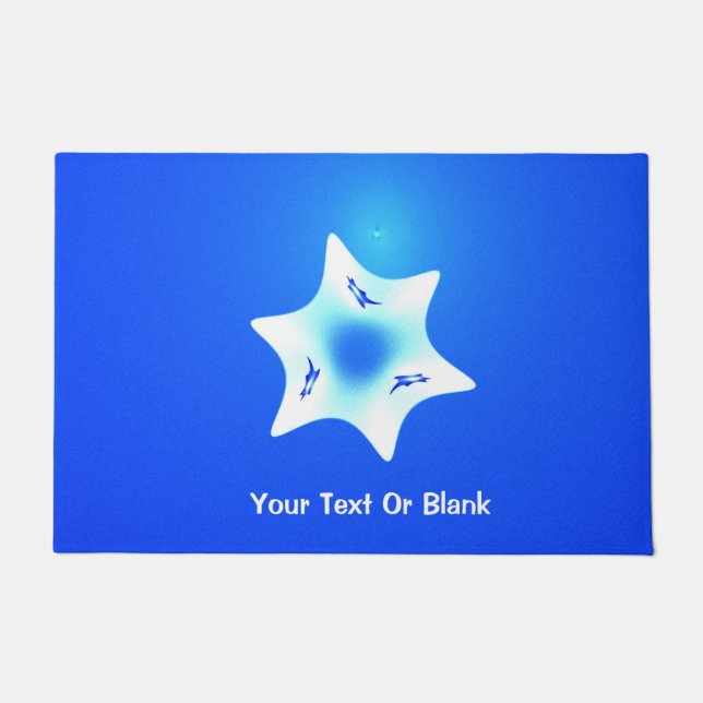 Felpudo Fractal Magen Lavan (Estrella Blanca) (Anverso)