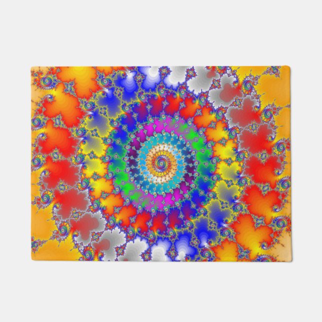 Felpudo Fractal psicodélico (Anverso)