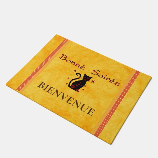 Felpudo Francés: Bonne Soiree Doormat (Angular)