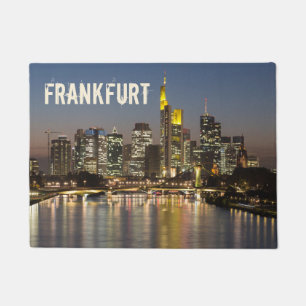 Felpudo Fráncfort Skyline Alemania Regalo de recuerdo de é