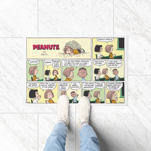 Felpudo Franklin, Peppermint Patty & Marcie | Clase matemá (Interior)