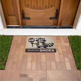 Felpudo Frecher Waschbär Schuhe ausziehen sauberes Haus