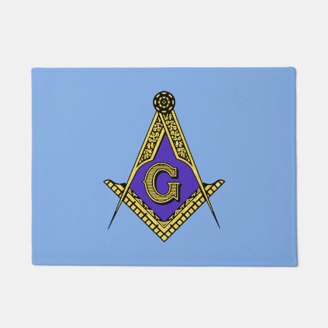 Felpudo Freemason (azul) (Anverso)
