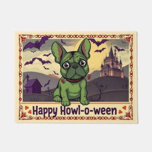 Felpudo French Bulldogstein Feliz Día de Brujas