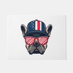 Felpudo Frenchie con colores de EE.UU.