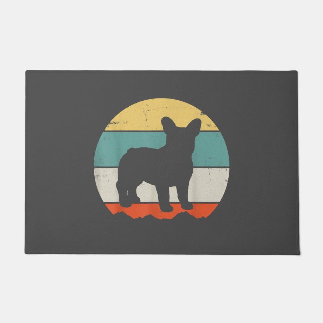 Felpudo Frenchie Gift | Regalo de Bulldog francés vintage (Anverso)