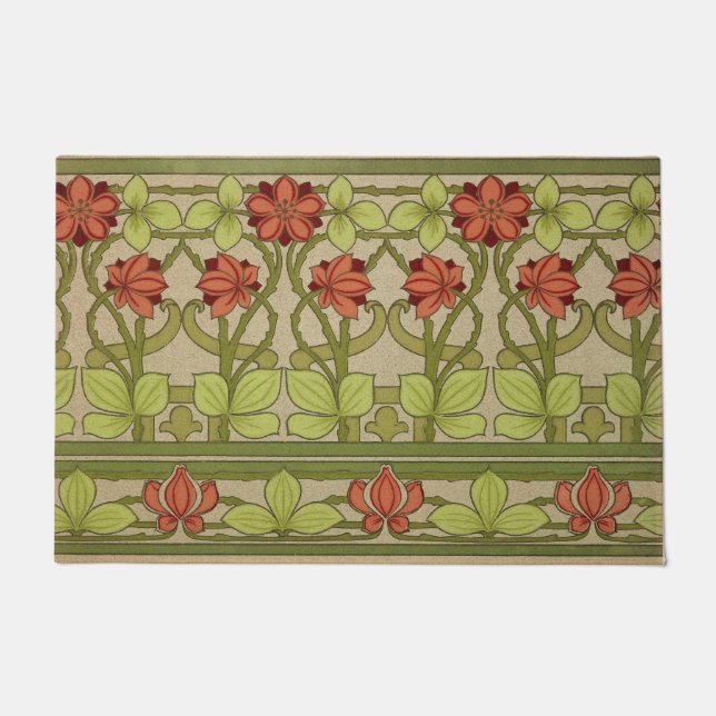 Felpudo Frieze Border Art Nouveau Floral (Anverso)
