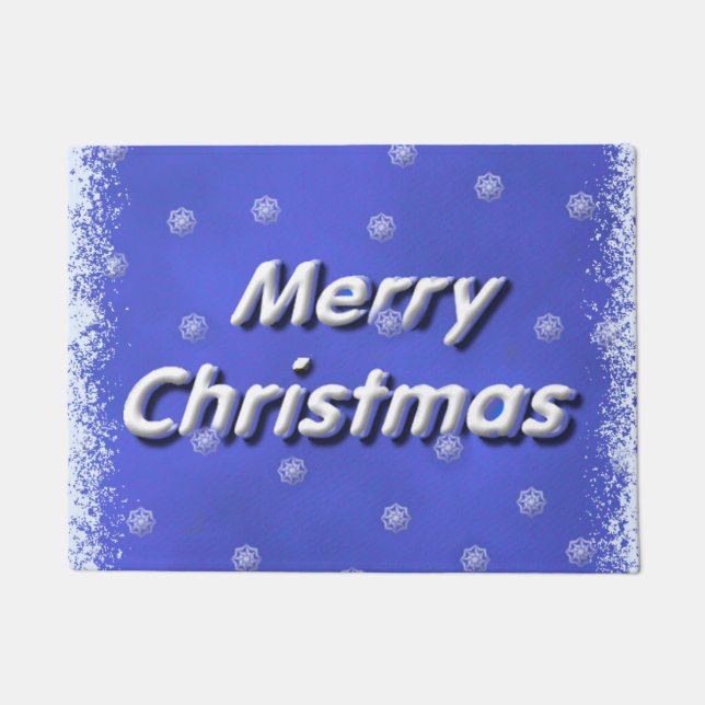 Felpudo Frosty Merry Christmas 3D (Anverso)