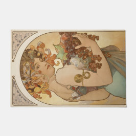 Felpudo Fruta (Art Nouveau) (retrato femenino) (frutas)