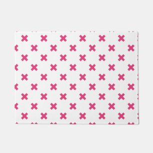 Felpudo Fuchsia cruza puntos en blanco