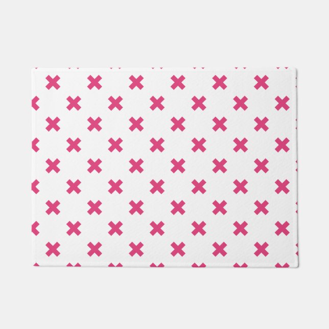 Felpudo Fuchsia cruza puntos en blanco (Anverso)