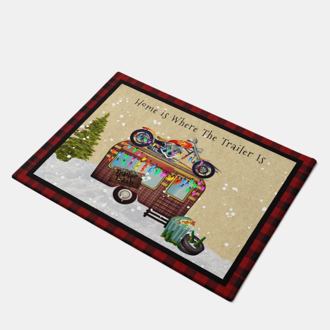 Felpudo Fun Camper Trailer Trash Welcome Mat Home Es Donde (Angular)