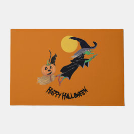 Felpudo Fun Colorful Witch Halloween