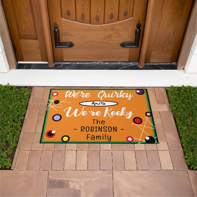 Felpudo Fun Halloween Quirky Naranja Negro (Exterior)